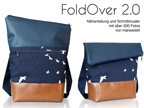 FoldOver 2.0 - Tasche in 3 Größen + Rucksackfunktion
