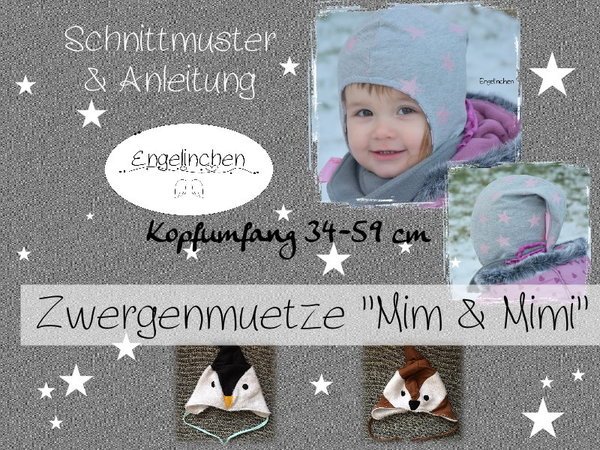 E-Book Schnittmuster Zwergenmütze Mim & Mimi 34-59