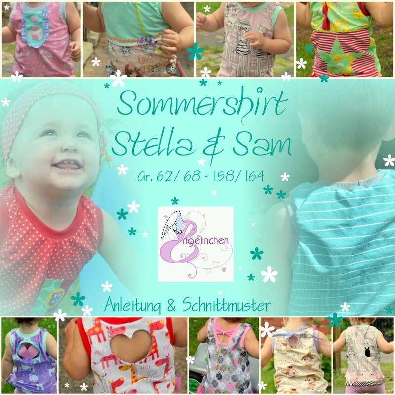 E-Book Schnittmuster Sommershirt Stella &amp; Sam 62-164