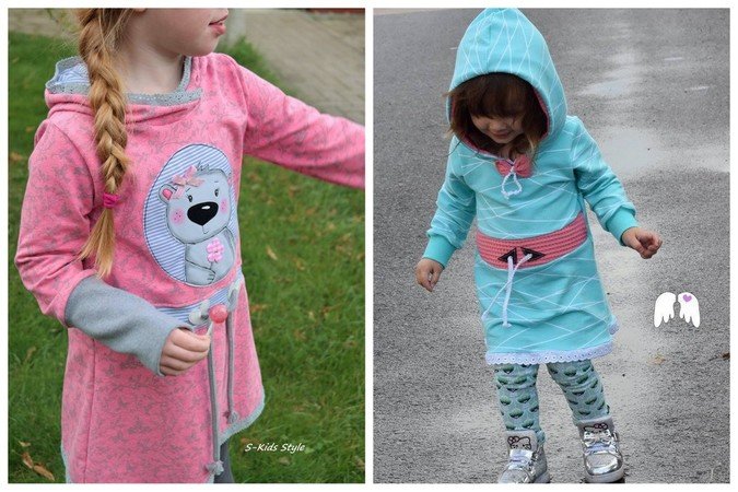 Hoodie Tunika Kleid Zoe Gr 74 164 Schnittmuster E Book