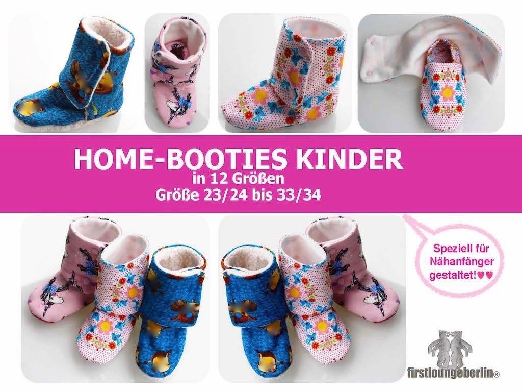 Home-Booties Kinderschuhe Puschen für Kinder Schlupfschuhe Hausschuhe
