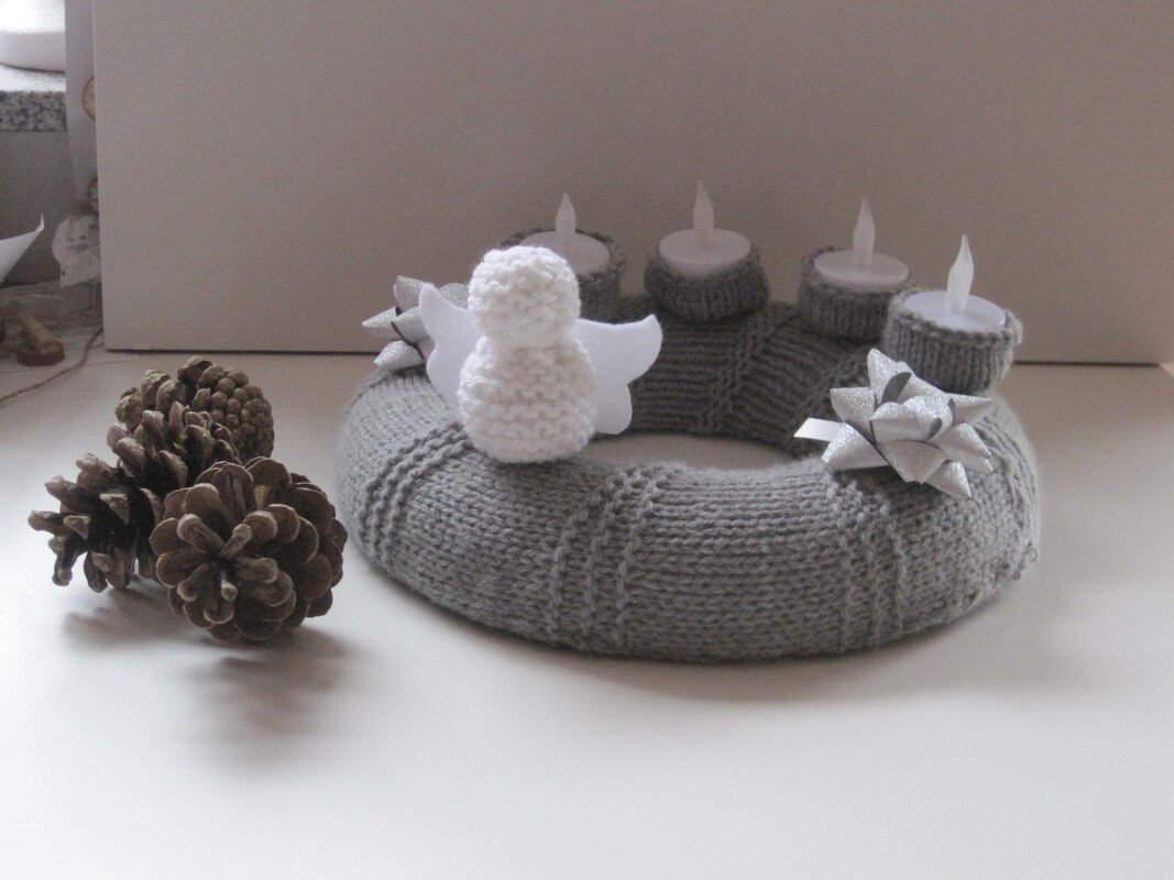 Strickanleitug Adventskranz - schnell und einfach