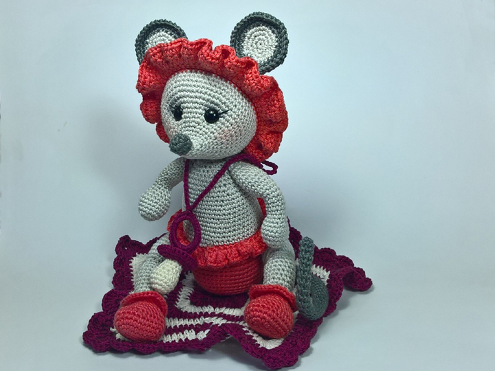 Häkelanleitung Baby Maus Lolita 2