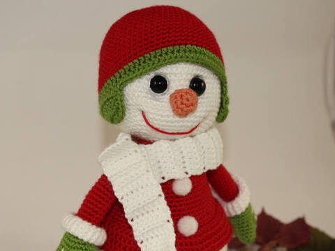Snowman in Red