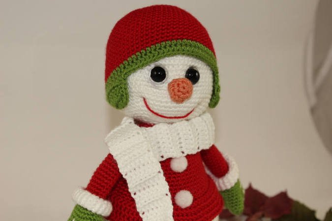 Snowman in Red