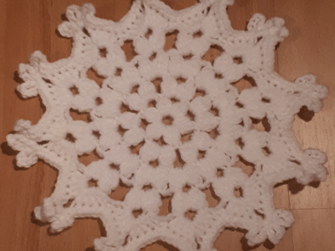 Topflappen / Untersetzer "Eiskristall"