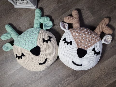 97 Häkelanleitung Kissen Rentier oder Reh pdf Anleitung