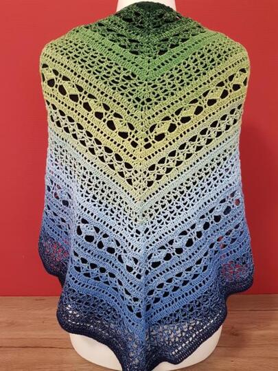 Häkelanleitung Tuch Akelei