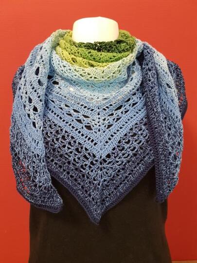 Häkelanleitung Tuch Akelei