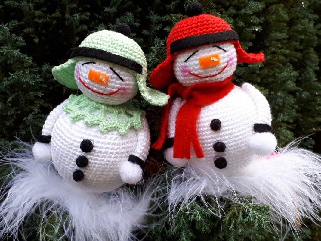 Anleitung Amigurumi „Klammer Schneemann„  11 cm Groß - Bild 2