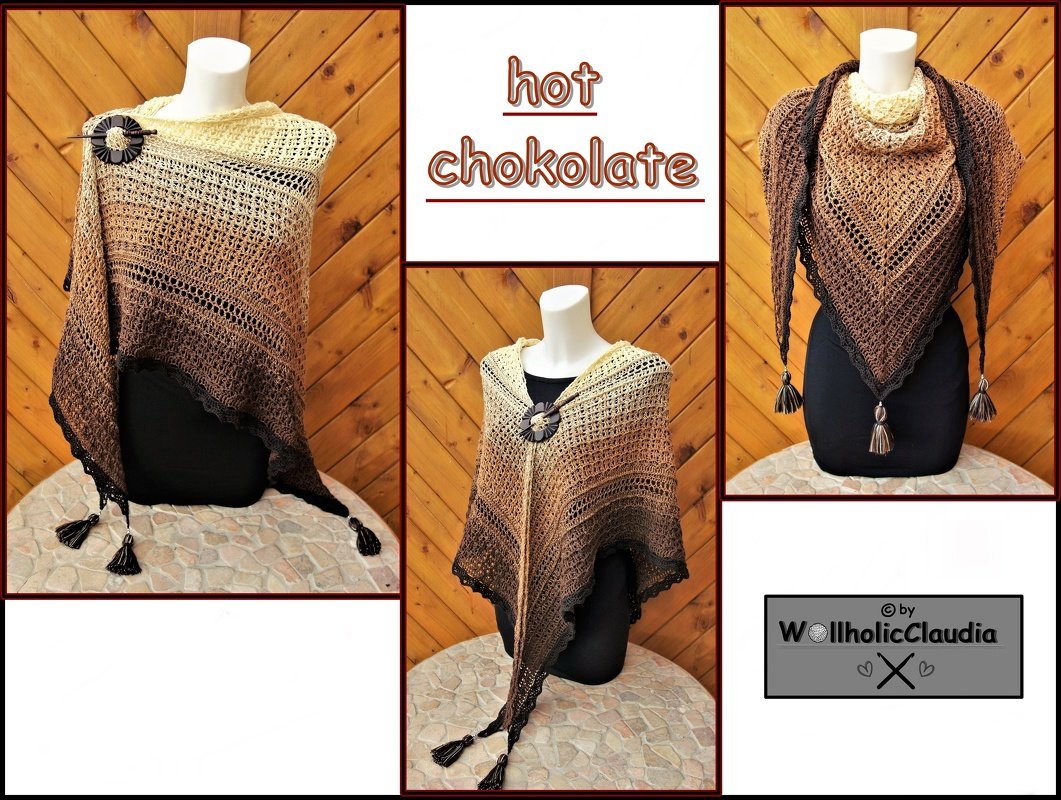 Häkelanleitung Tuch "Hot Chokolate"