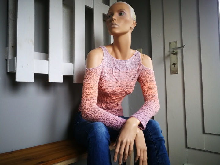 Häkelanleitung Pulli "Heartache" Gr. 32/34 - 52/54