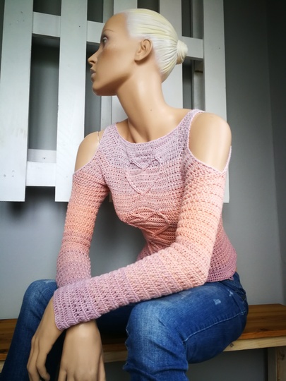 Häkelanleitung Pulli "Heartache" Gr. 32/34 - 52/54