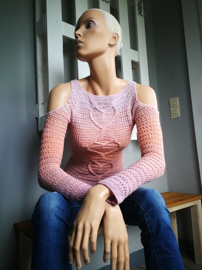 Häkelanleitung Pulli "Heartache" Gr. 32/34 - 52/54