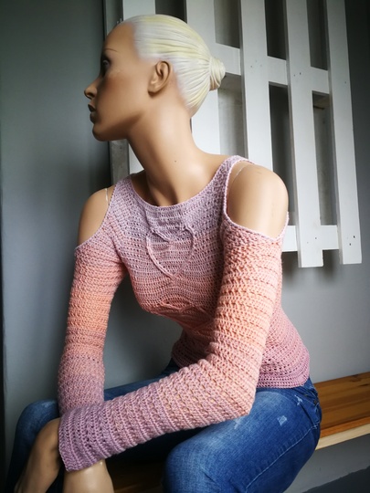 Häkelanleitung Pulli "Heartache" Gr. 32/34 - 52/54