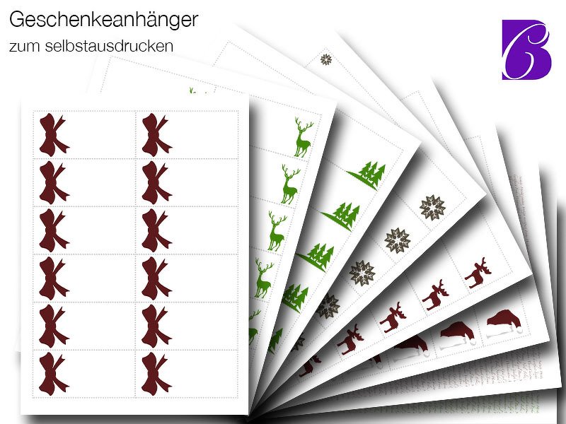 DIY Geschenkanhänger Weihnachten, PDF