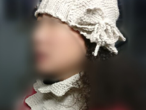 Strickanleitung - elegante Mütze mit Karo-Muster