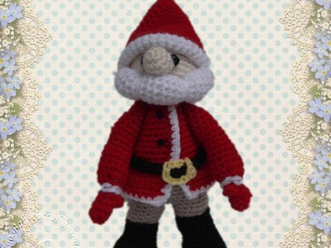 Santa Cläuschen, Häkelanleitung für einen Weihnachtsmann,Amigurumi,Häkelfigur