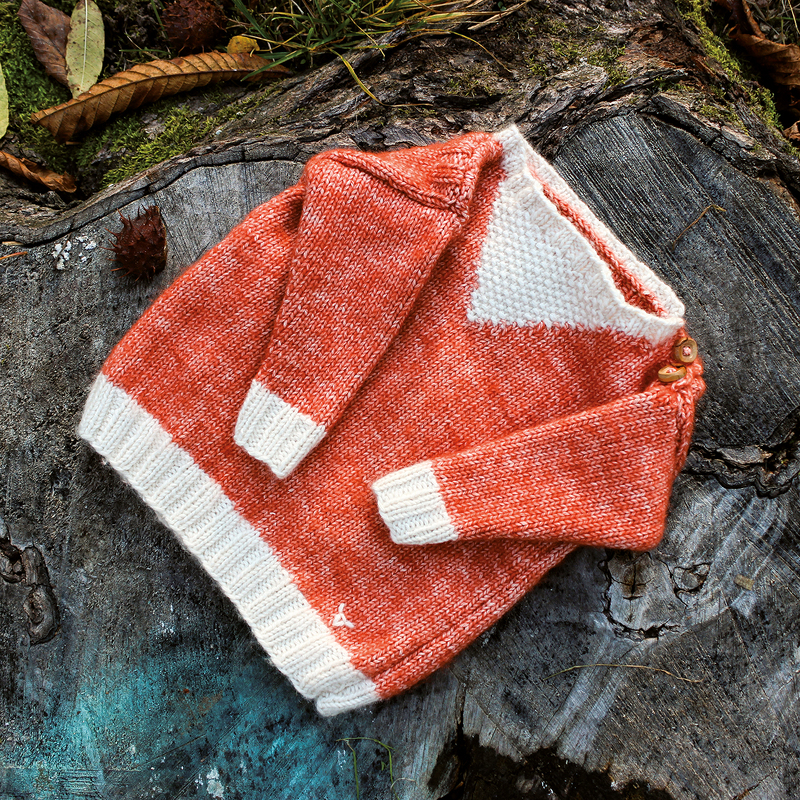 Babypullover/Babyoberteil für ganz kleine Füchse (Erstausstattung) - Größe 62/68 Strickanleitung für Anfänger