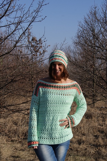 Häkel-Pulli KORUSO (Gr. S/M und L/XL) aus dem Buch "I love myboshi"