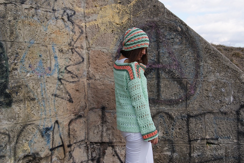 Häkel-Pulli KORUSO (Gr. S/M und L/XL) aus dem Buch "I love myboshi"