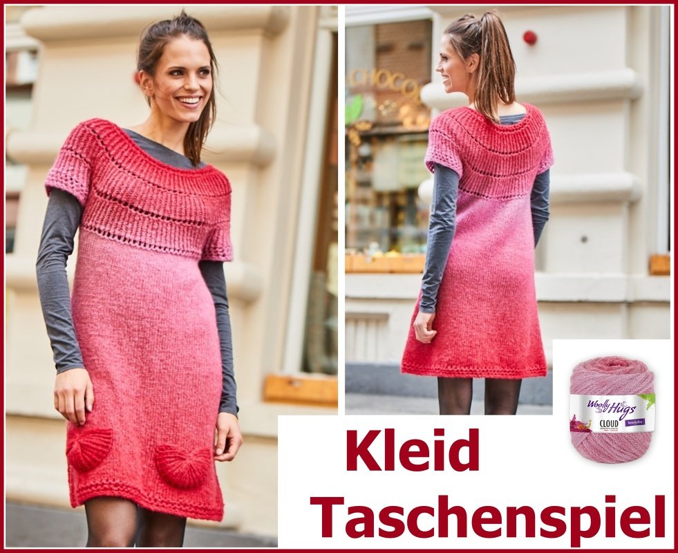 Kleid Taschenspiel stricken aus CLOUD von Woolly Hugs