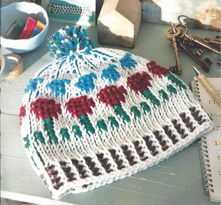 Mütze Jacquard Tunesisch Häkeln - Bild 2