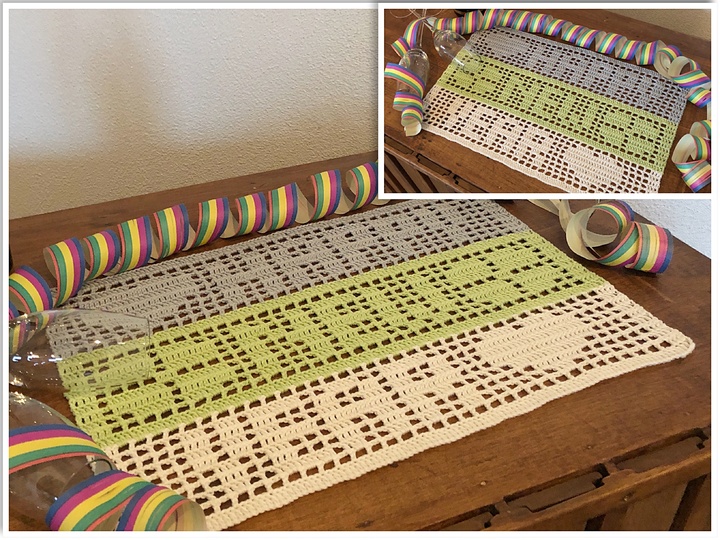 Häkeln / Platzdeckchen / "Happy New Year"