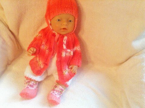 Strickanleitung Puppengarnitur Gr. 42/45