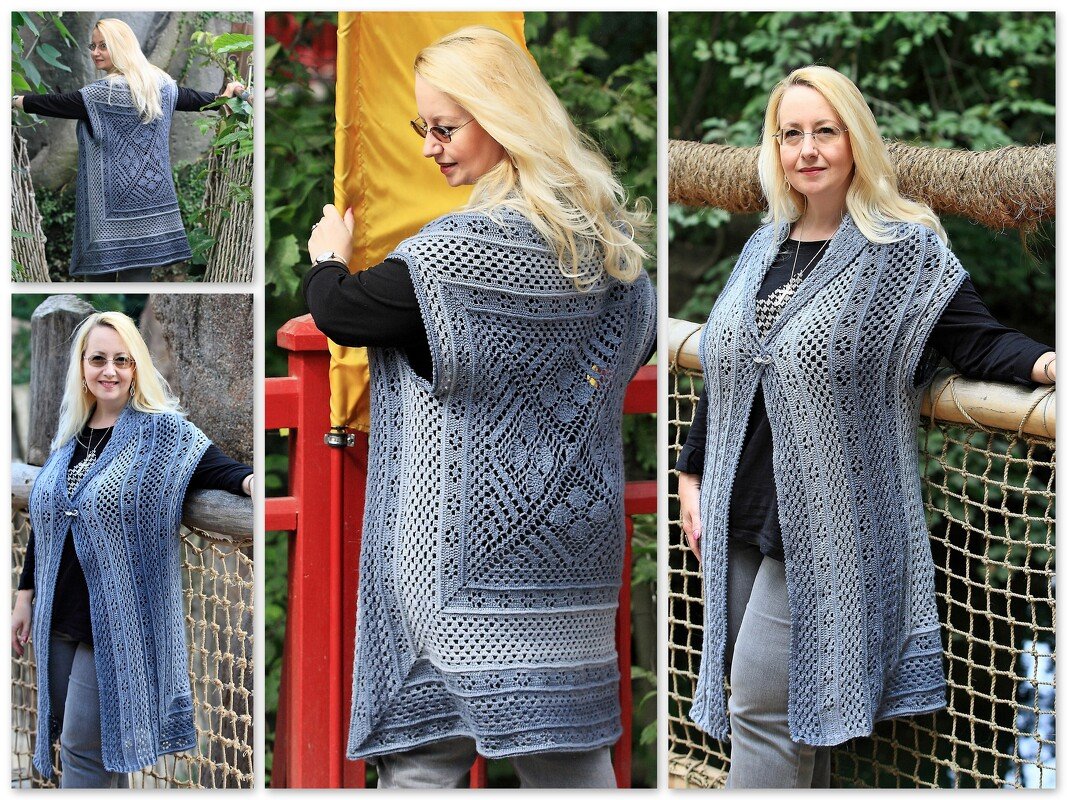 Häkelanleitung Weste / Longweste Roccia
