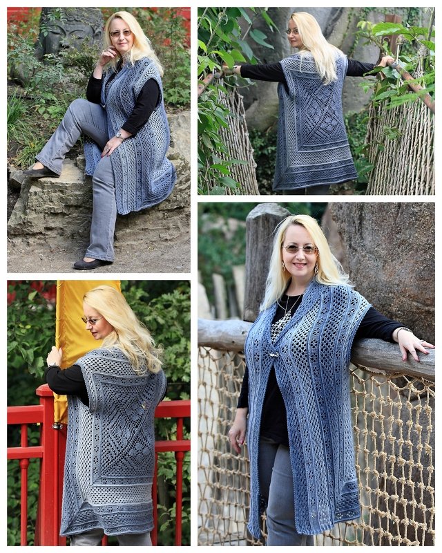 Häkelanleitung Weste / Longweste Roccia - Bild 2