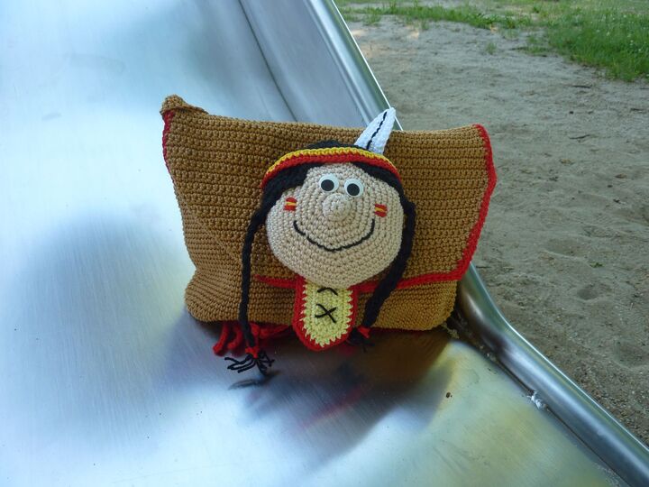 Häkelanleitung - Kindertasche "Indianermädchen"
