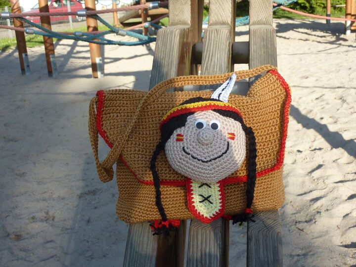 Häkelanleitung - Kindertasche "Indianermädchen"