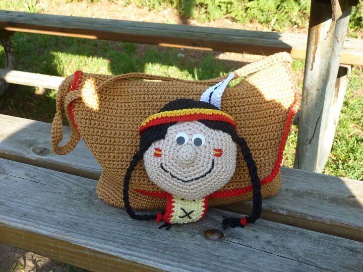 Häkelanleitung - Kindertasche "Indianermädchen"