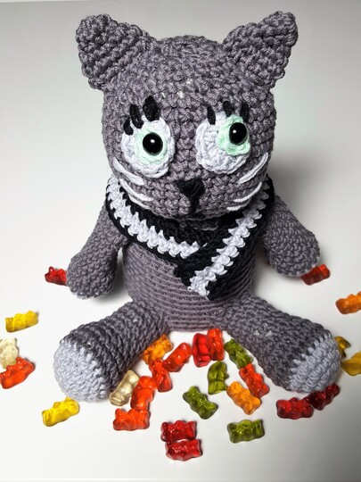 99 Häkelanleitung launische Katze Dose getarnt als Plüschtier