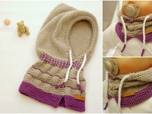 Little Hoody Kapuzenschal für Kinder – Baby bis Teenager - Größen von 41 bis 57 cm Kopfumfang No.187