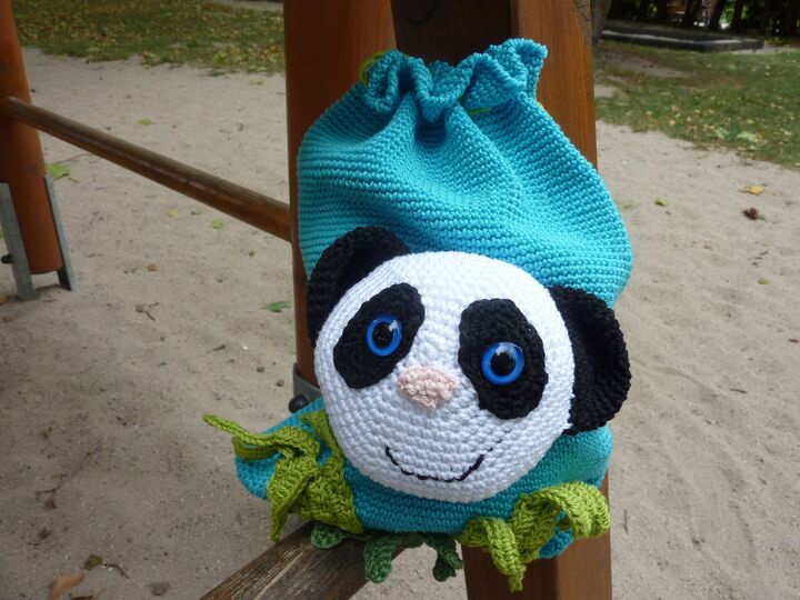 Häkelanleitung "Kinderbeutel Tiger & Panda"