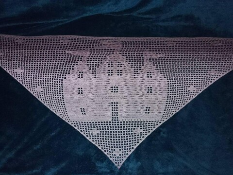 Motivtuch "Schloß" für Kids, Dreieckstuch, Häkelanleitung