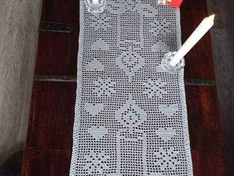 Tischläufer Advent Kerze