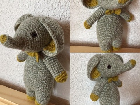 Kleiner Elefant mit Fliege