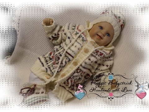 Strickanleitung für Baby's u. Reborns Modell Christkindl Gr. 56-60 3-teilig