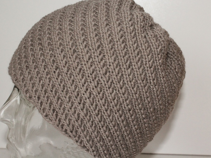 Strickanleitung Spiralmütze unisex, Beanie Männer / Frauen, KU 54 - 60 cm, Wendemütze