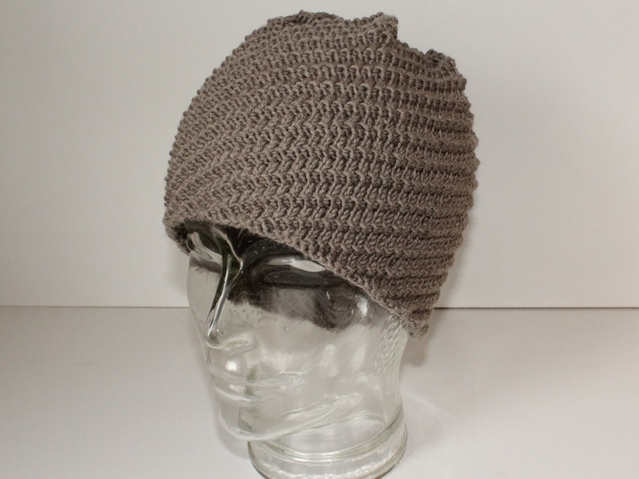 Strickanleitung Spiralmütze unisex, Beanie Männer / Frauen, KU 54 - 60 cm, Wendemütze