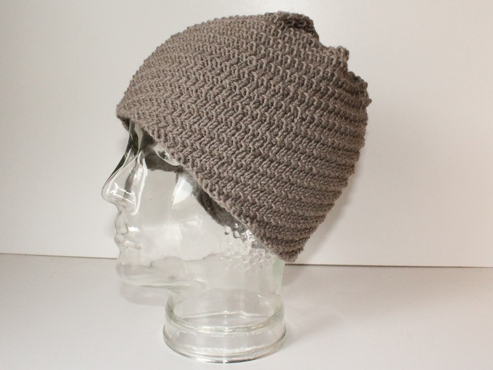 Strickanleitung Spiralmütze unisex, Beanie Männer / Frauen, KU 54 - 60 cm, Wendemütze