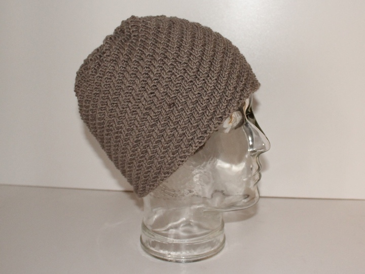 Strickanleitung Spiralmütze unisex, Beanie Männer / Frauen, KU 54 - 60 cm, Wendemütze