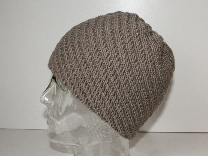 Strickanleitung Spiralmütze unisex, Beanie Männer / Frauen, KU 54 - 60 cm, Wendemütze