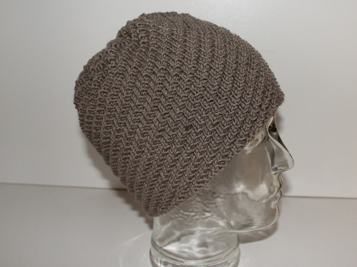 Strickanleitung Spiralmütze unisex, Beanie Männer / Frauen, KU 54 - 60 cm, Wendemütze