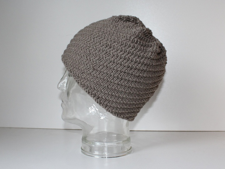 Strickanleitung Spiralmütze unisex, Beanie Männer / Frauen, KU 54 - 60 cm, Wendemütze
