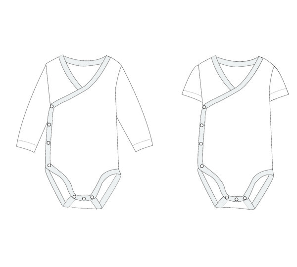 CIELO Wickelbody Baby Schnittmuster PDF (Frühchen–2J)