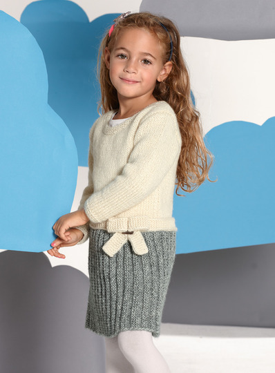 Strickanleitung Kleid mit Plissee-Rock Norell